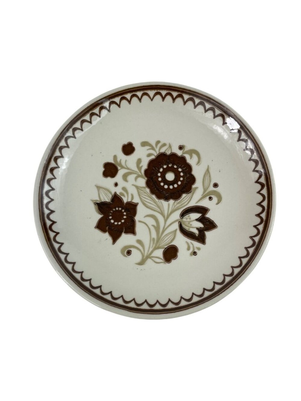Nutmeg By Royal China Cavalier Ironstone Bread & Butter Plate 6.5" Floral Brown